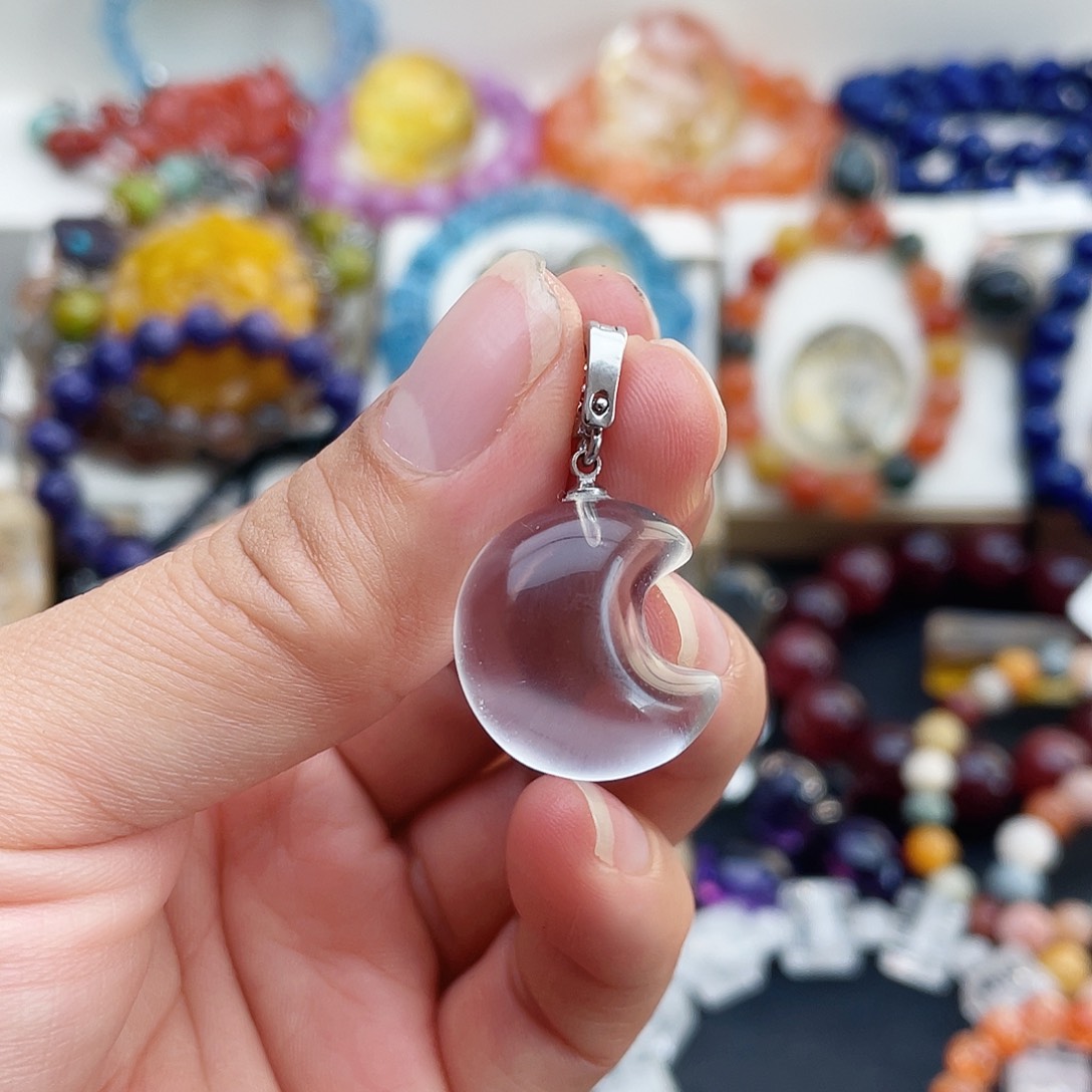 戒指银S925镶嵌烟晶