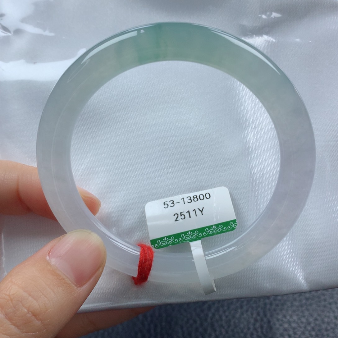 未镶嵌手镯翡翠缅甸天然翡翠A货53.5圆