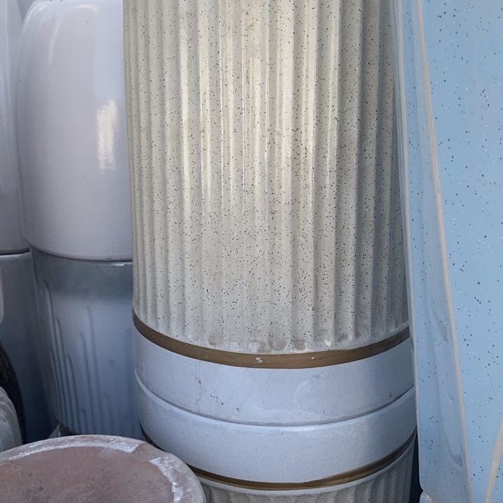 高腰奶茶色金边白特大号口36/55