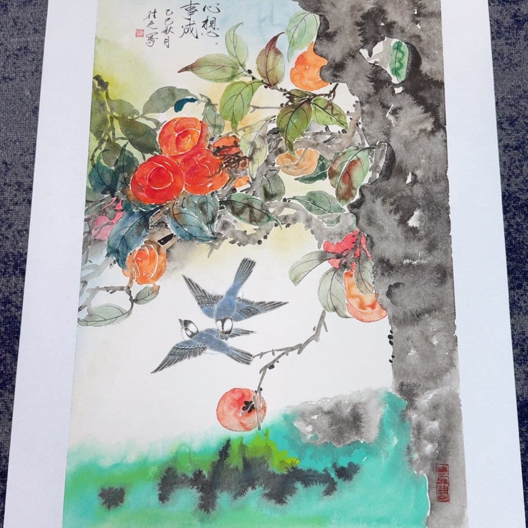 国画国画作品山水花鸟纯手绘