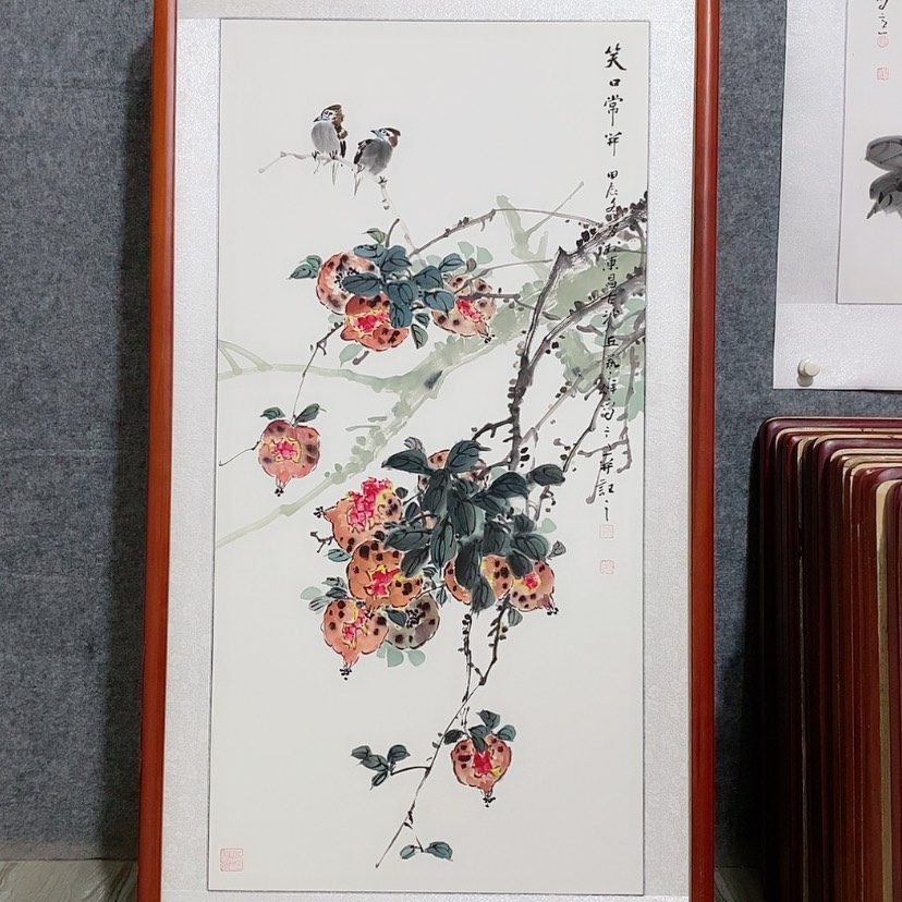 【闪购商品】国画书画作品带框125×65厘米