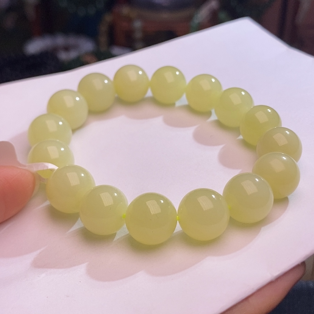 和田玉未镶嵌颈饰黄口老矿料鸡油黄12m