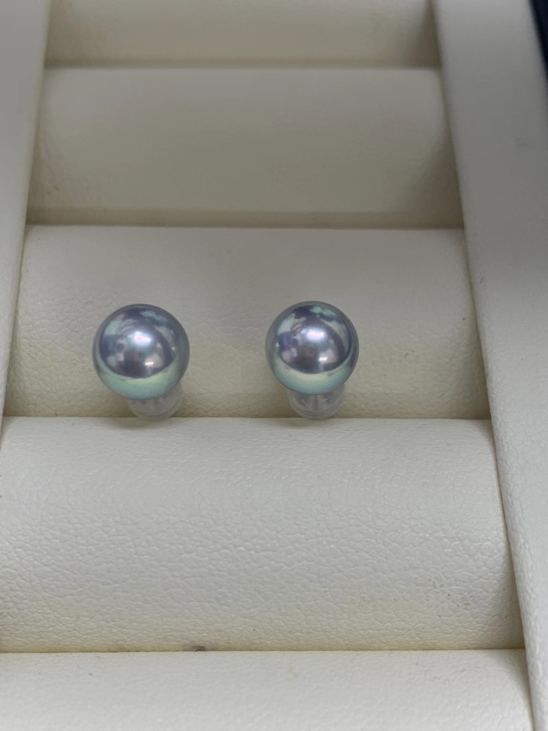 天然海水真多麻7-8mm炫彩素钉送礼送闺蜜送朋友生日礼物