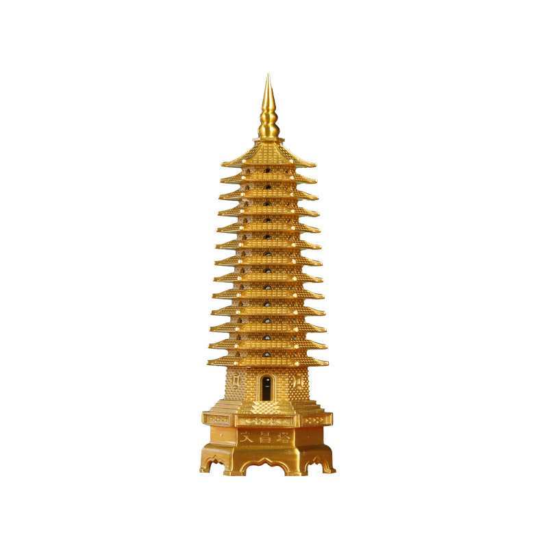 铜制文昌塔高30cm学生学业事业办公室家居摆件