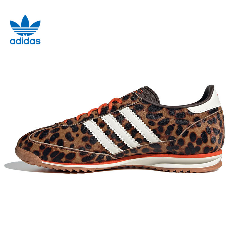 Adidas阿迪达斯三叶草女鞋SL 72 OG潮流豹纹运动鞋休闲鞋JI0189