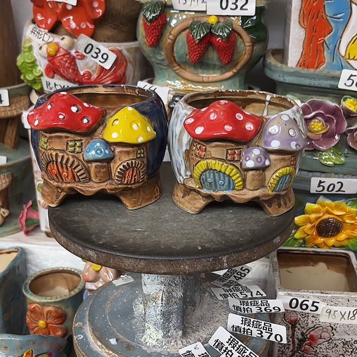 粗陶材质多肉花盆