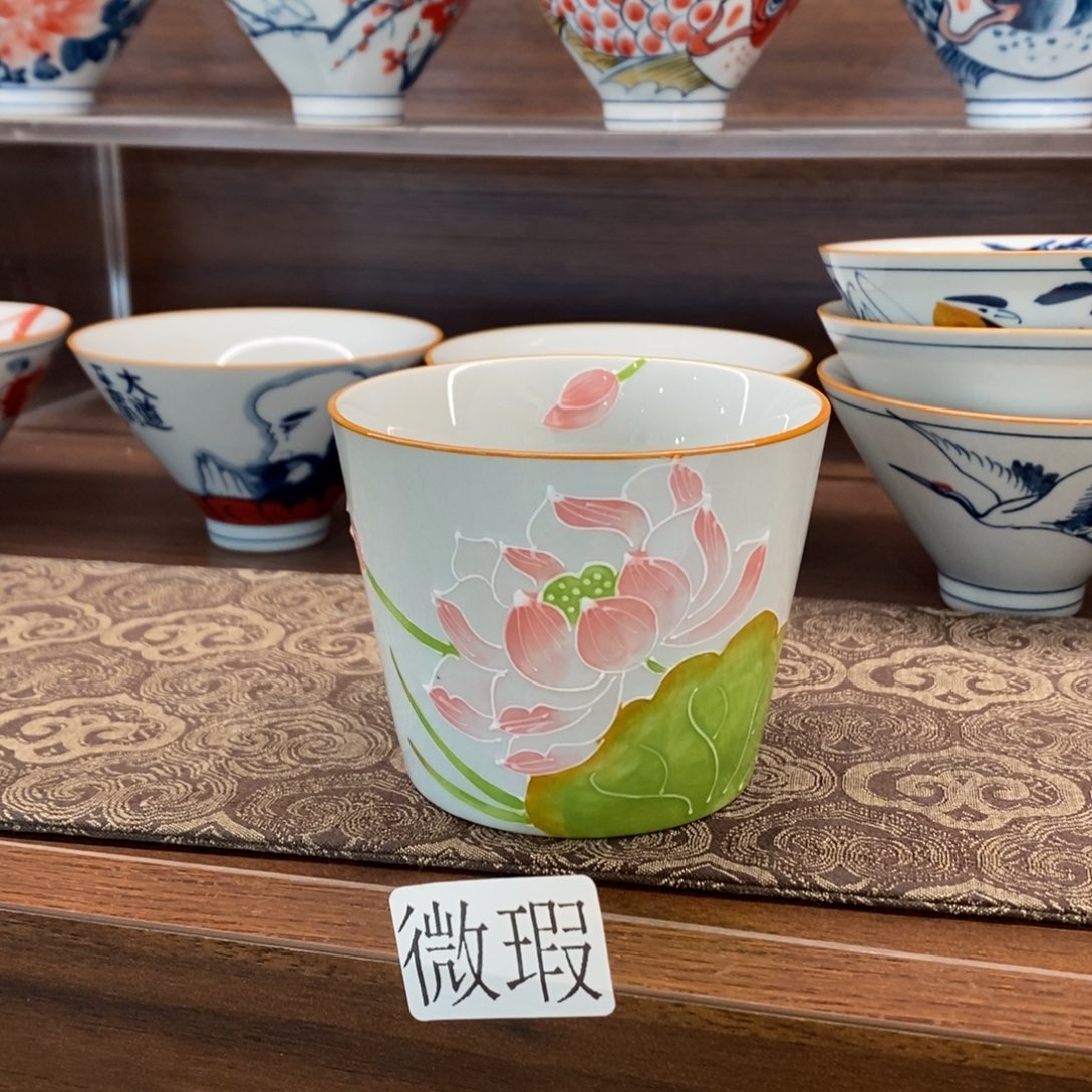 釉下彩老陶泥手工绘制