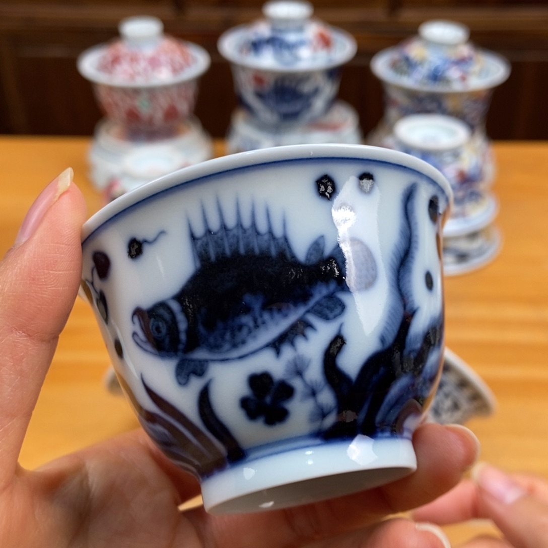 手绘现代茶具非古董