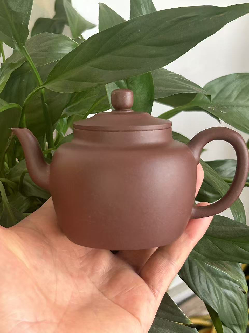 宜兴原矿紫砂紫泥宫灯壶