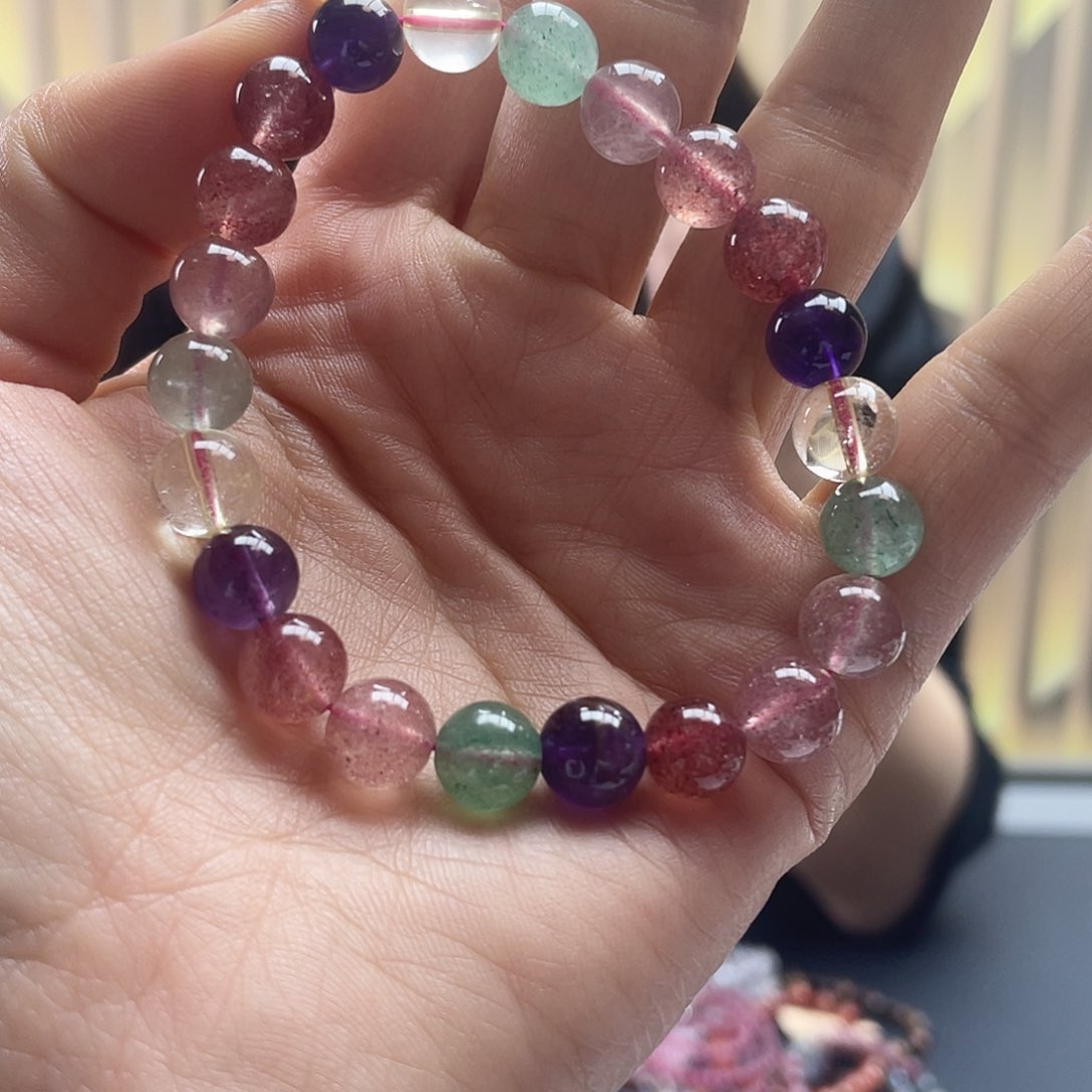 石英质玉手链未镶嵌多样性发其一