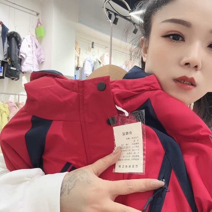 红色兔毛外套备注112