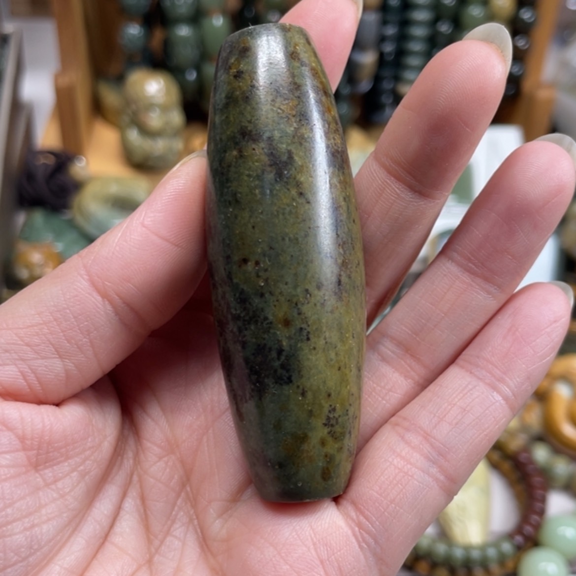 【闪购商品】岫岩河磨玉（透闪石质玉）手把件未镶嵌