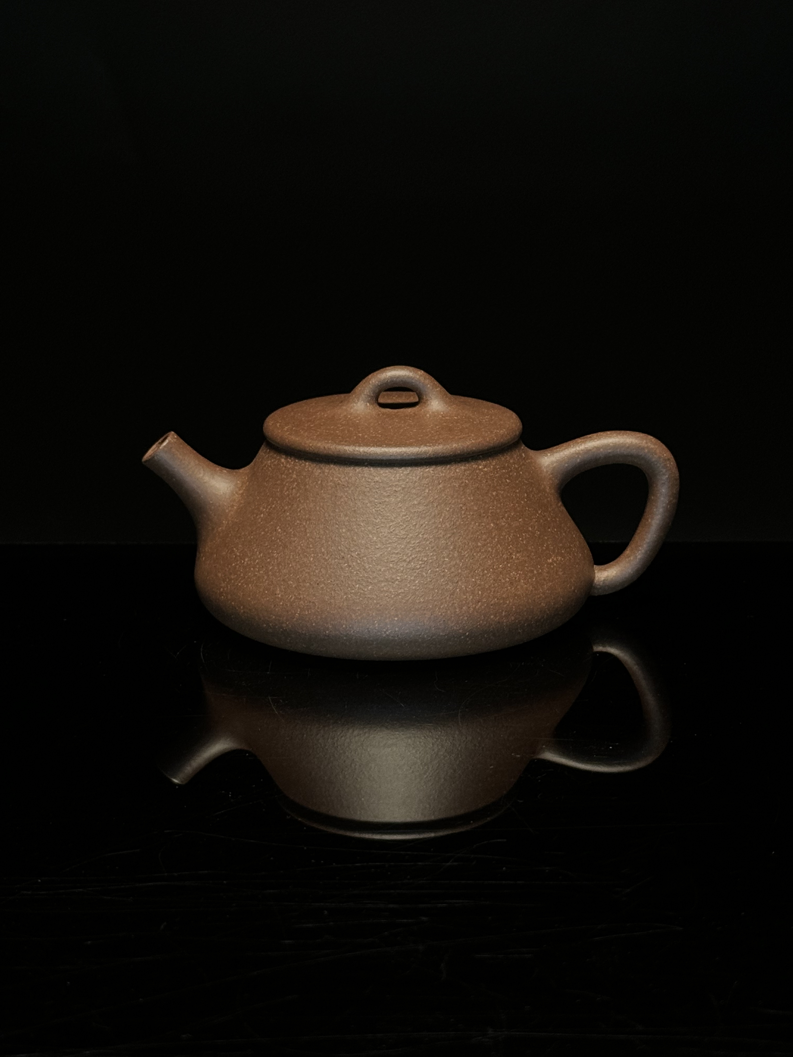 【平盖石瓢容量170cc】黄龙山原矿底槽清精工半手制作宜兴紫砂壶