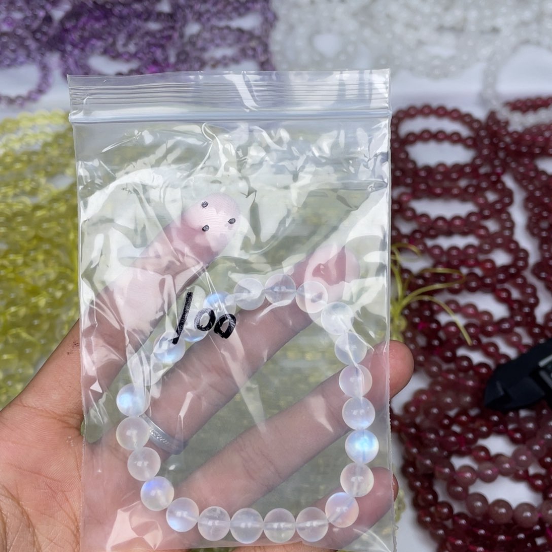 水晶天然蓝月光未镶嵌