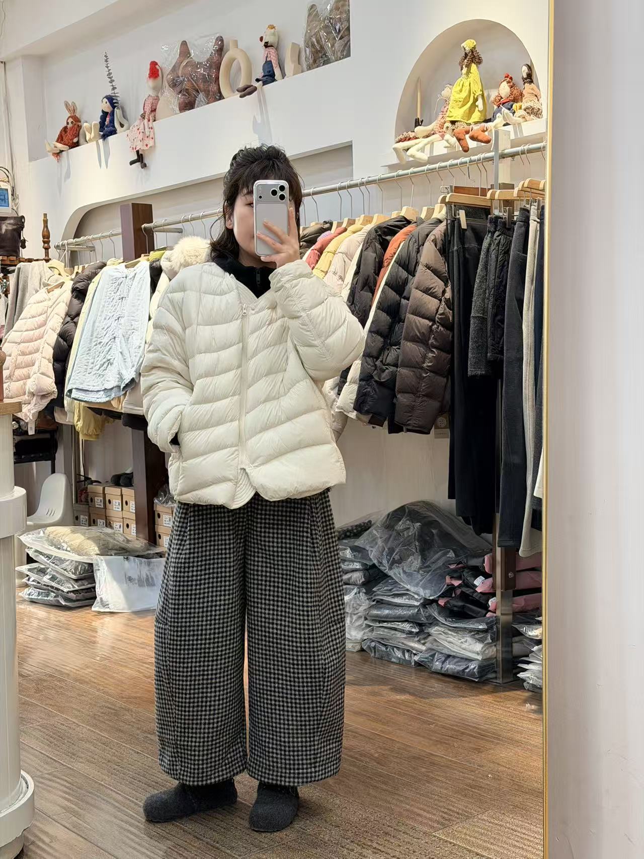 别出新裁设计款羽绒服5819  衣长63