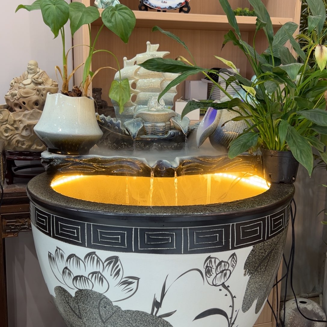 陶瓷景德镇陶瓷流水摆件