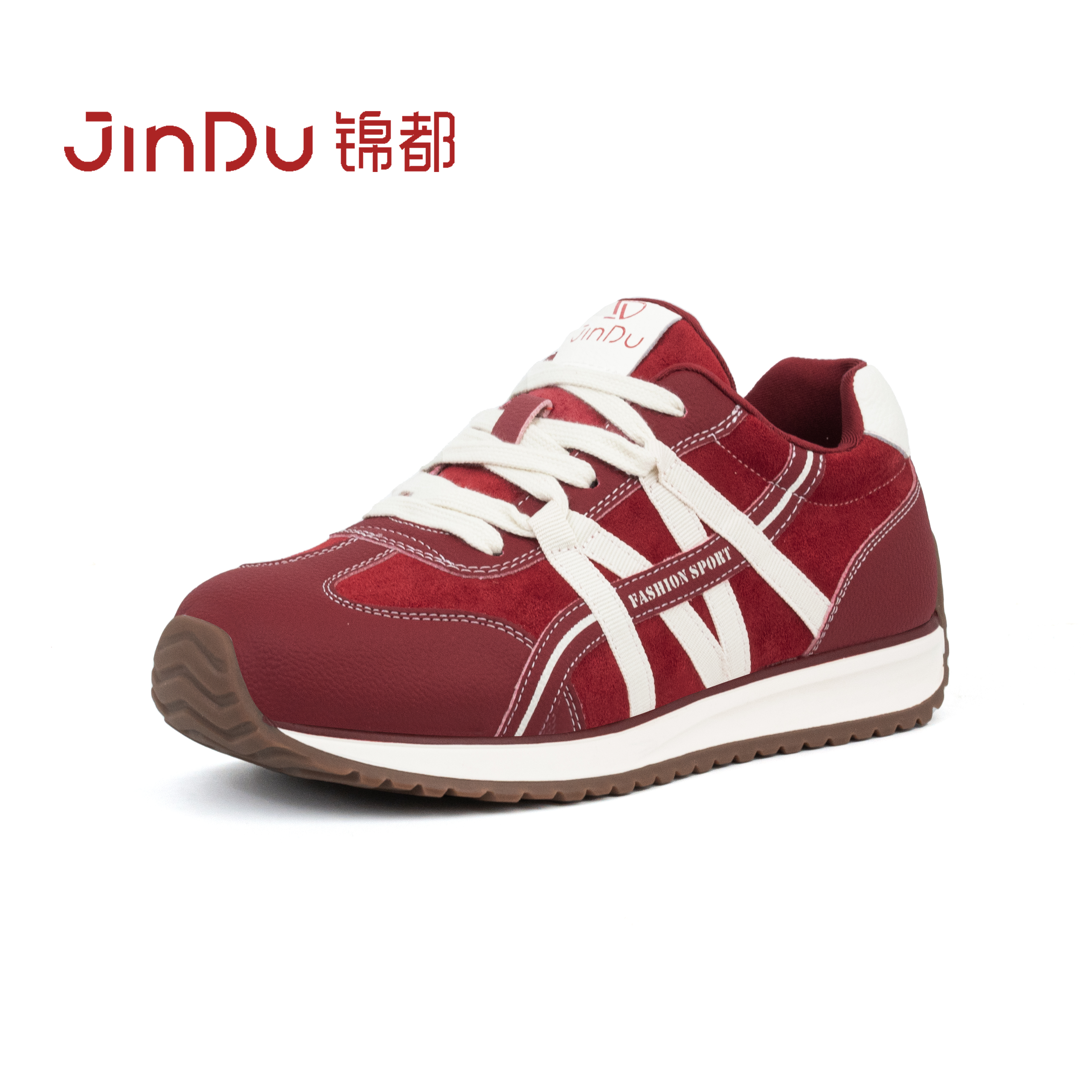 JINDU/锦都休闲风透气浅口德训鞋时尚休闲鞋厚底休闲鞋时尚百搭