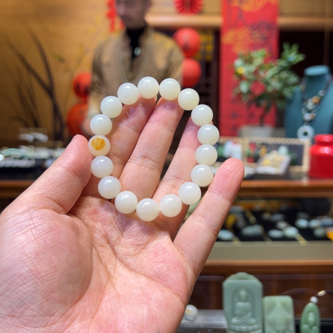 和田玉手链未镶嵌12