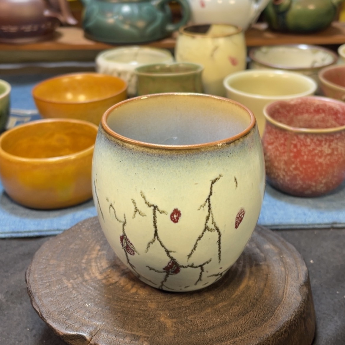 【闪购商品】摆件手工踏雪寻梅杯