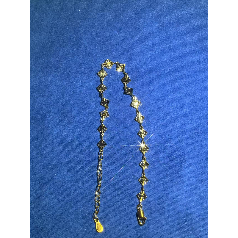 a1037黄色菱形手链多样性发货