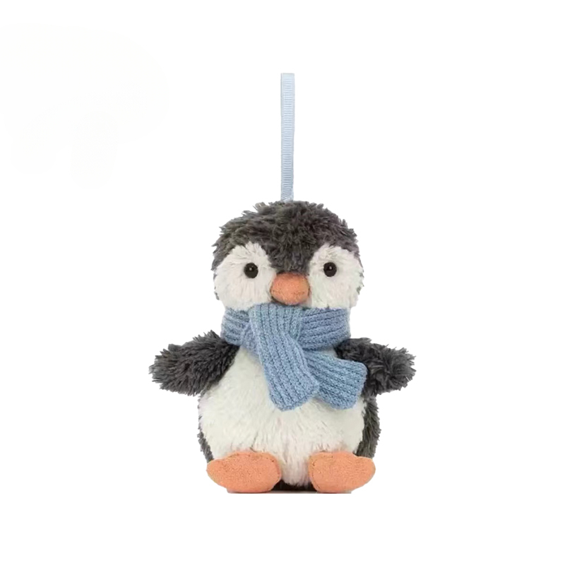 英国圣诞节新品花生企鹅圣诞挂饰毛绒玩偶挂件钥匙扣礼物
