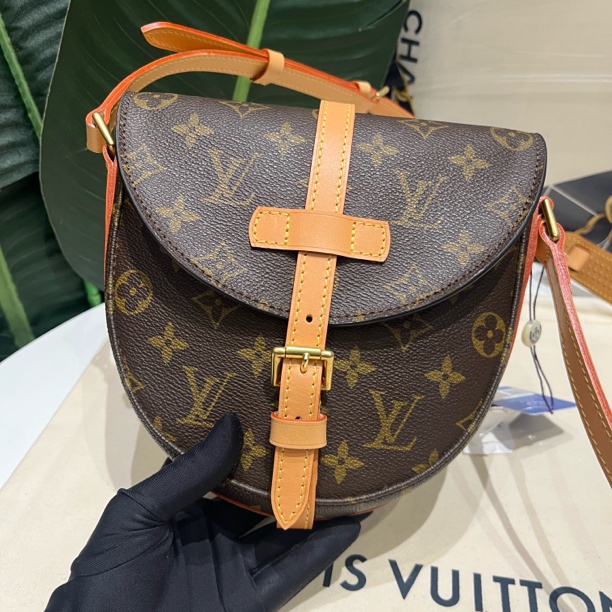 95新 LouisVuitton/路易威登 小号盾牌斜挎包 换植糅和内里