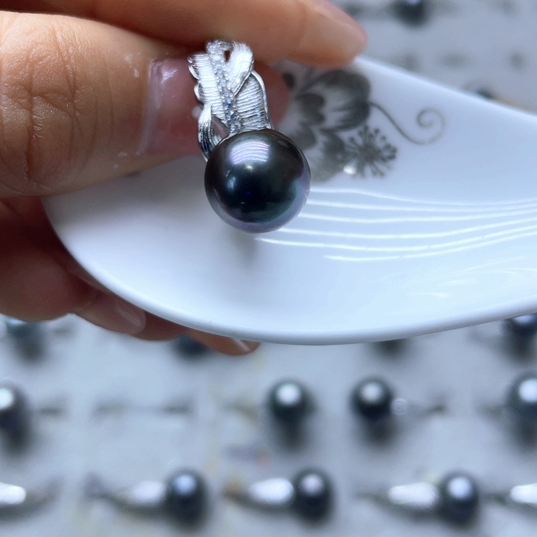 海水珍珠戒指银S925镶嵌
