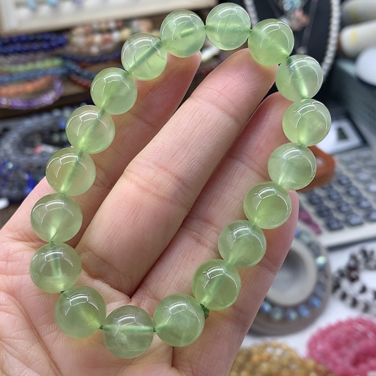 【闪购商品】葡萄石手串未镶嵌手串