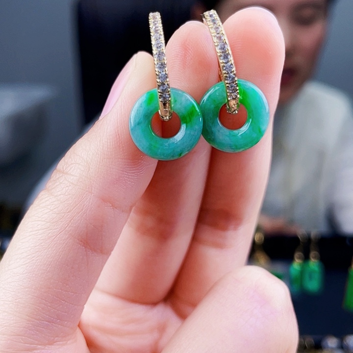 翡翠耳饰未镶嵌饰品