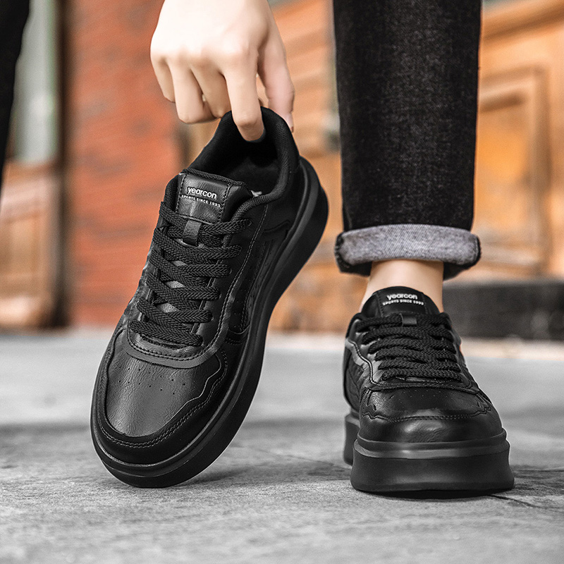 意尔康2025秋冬款男鞋厚底增高低帮时尚潮流休闲运动板鞋男士潮鞋