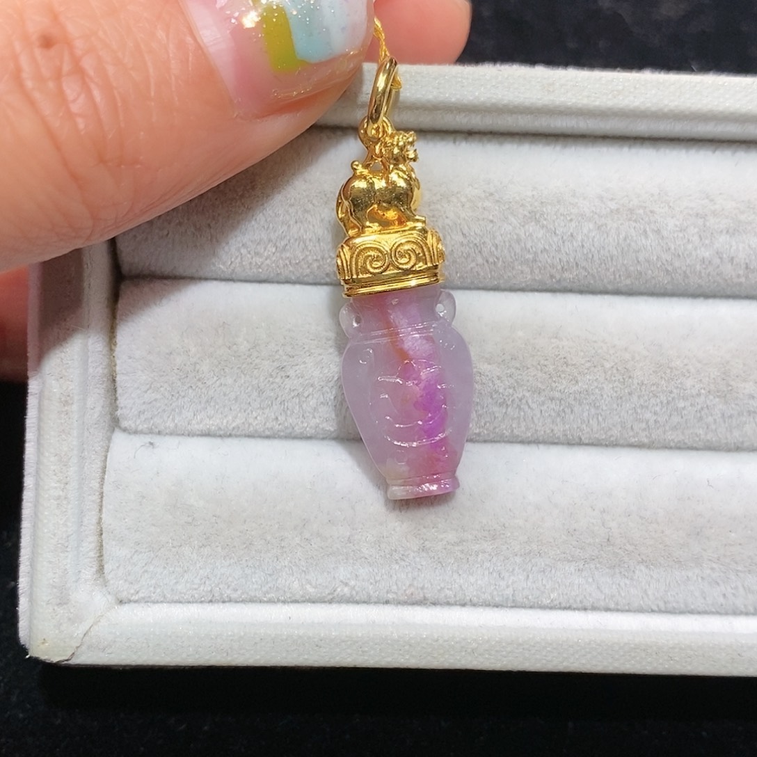 苏纪石（舒俱来）18K金镶嵌吊坠(不含链)