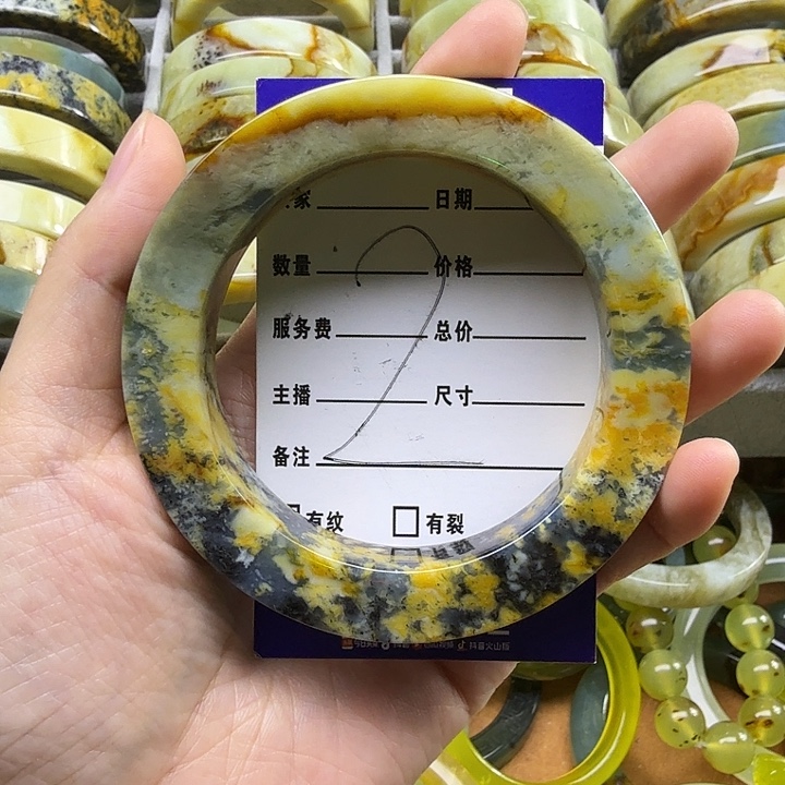 H****蛇纹石玉未镶嵌岫玉蛇纹石手镯