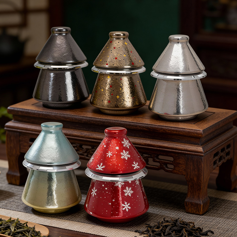 米小西新款内外纯钛松文化多功能泡茶器旅行便携小茶杯