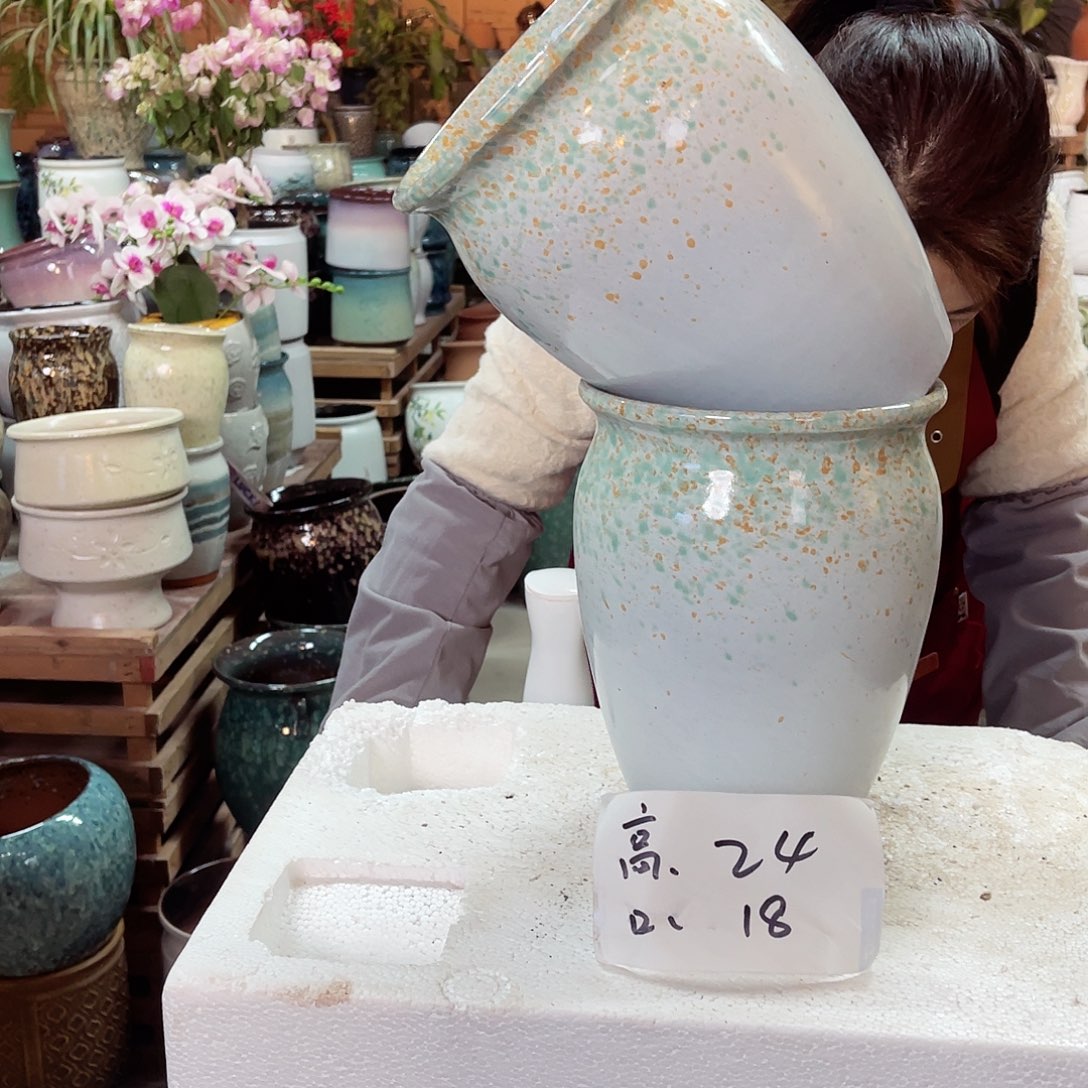 紫砂花盆高度24口径18