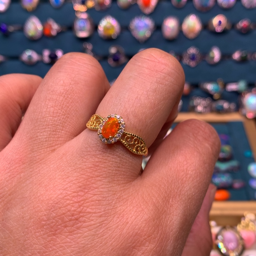 【闪购商品】欧泊戒指款式银S925镶嵌