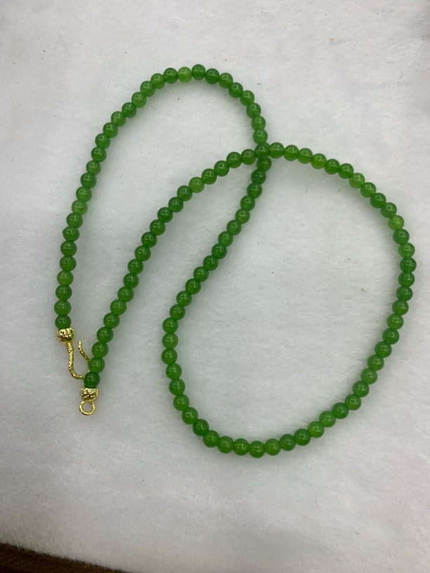 新品平果绿项链 4mm珠
