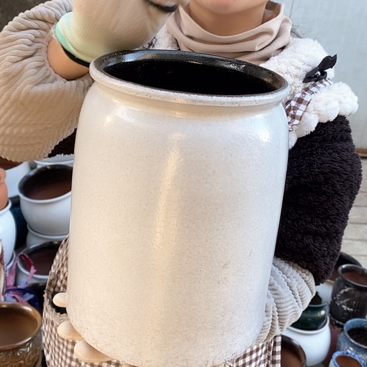 紫砂花盆瑕疵口17高26