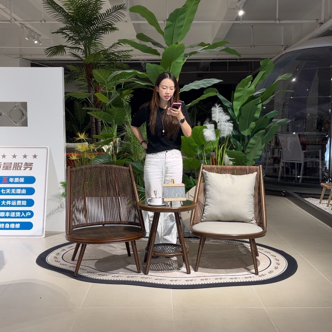 铝合金拆装藤编2+1