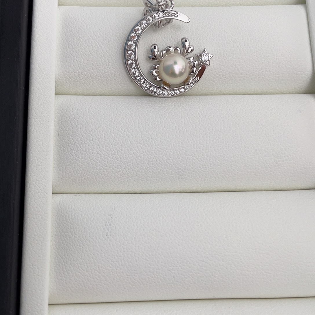 吊坠(不含链)银S925镶嵌海水珍珠