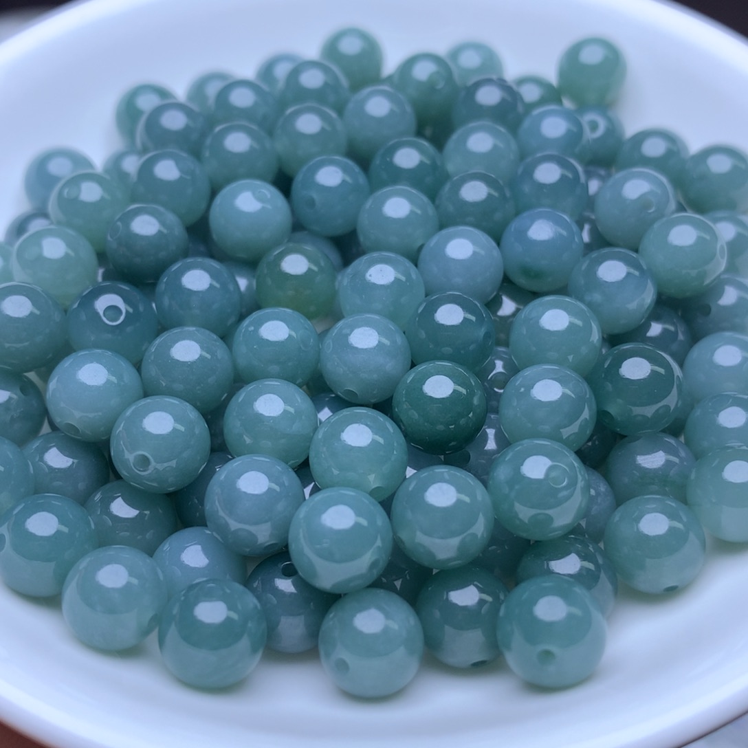 【闪购商品】翡翠手链未镶嵌卡8冰蓝水20个