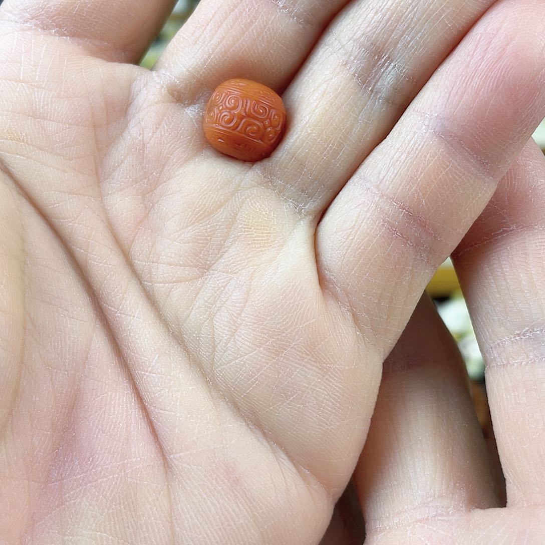南红玛瑙回纹珠11mm未镶嵌