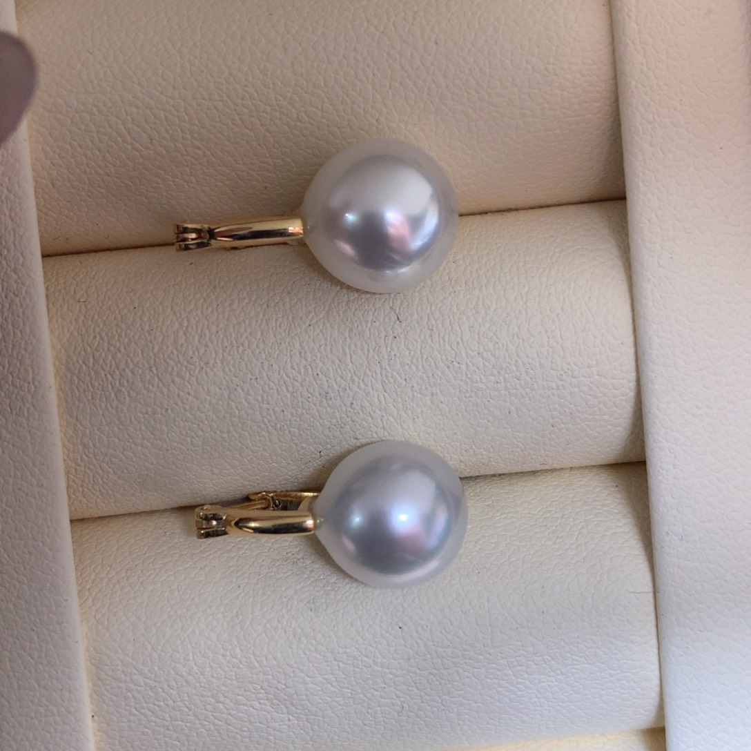 海水珍珠耳饰18K金镶嵌