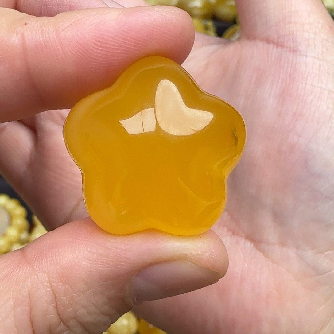 蜜蜡吊坠(不含链)未镶嵌天然俄料蜜蜡星星