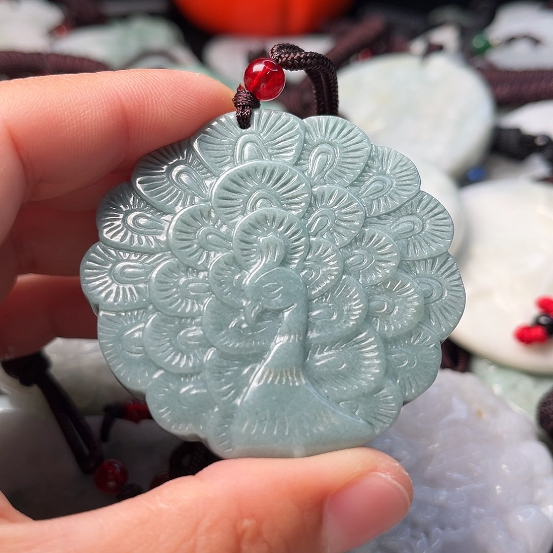 翡翠颈饰未镶嵌天然缅甸翡翠A货