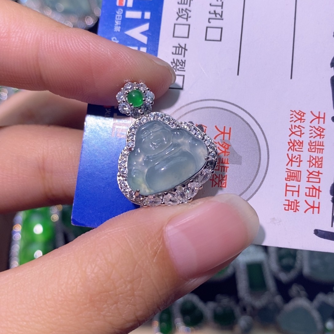 翡翠未镶嵌颈饰天然