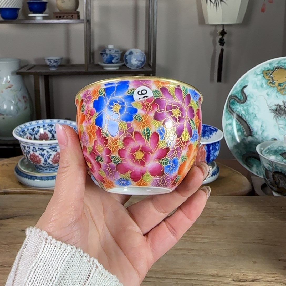 杯景德镇陶瓷柴烧多人