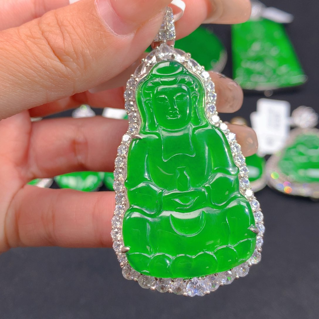 翡翠颈饰银S925镶嵌11111111111