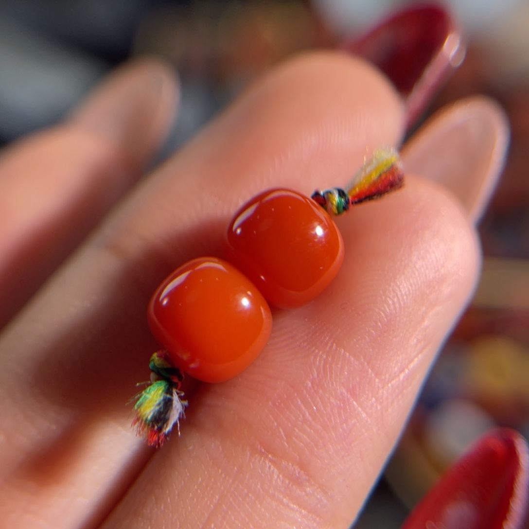 南红玛瑙大水沟老型珠7.6mm未镶嵌