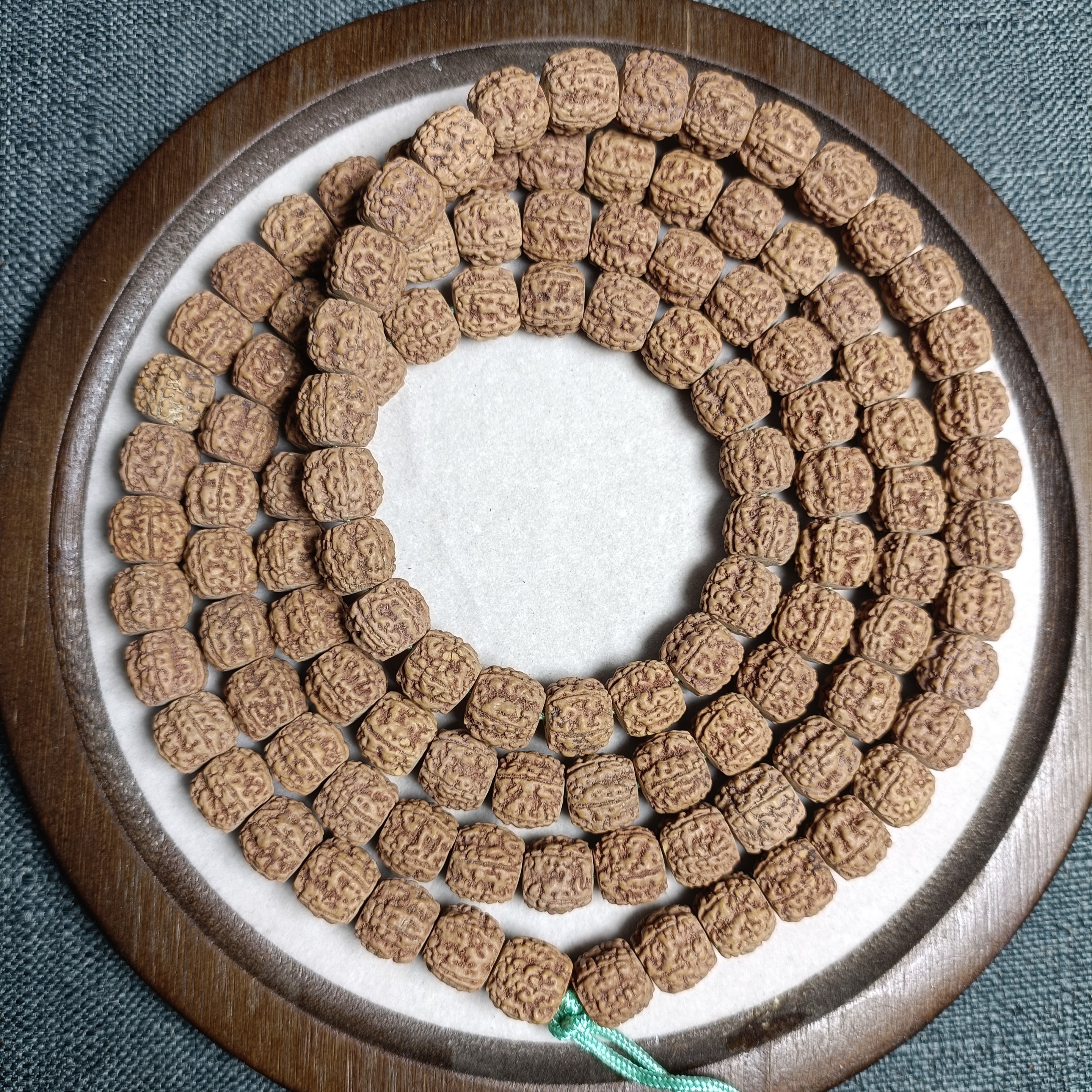 原皮原色原生态藏切麦穗盘龙纹小金刚108