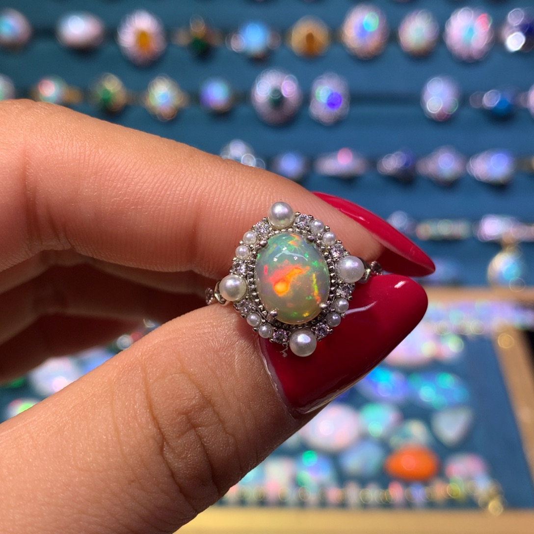 欧泊银S925镶嵌戒指款